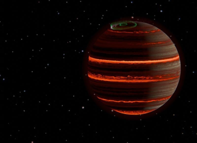 Astronomy & Space - Environment - An artist's impression of the extrasolar world, SIMP-0136 (credit Dr Evert Nasedkin). Astronomy & Space - Environment