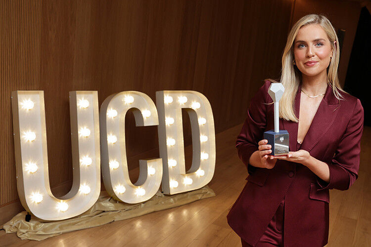 Beauty entrepreneur and BCOmm International graduate Aimee Connolly with her UCD
