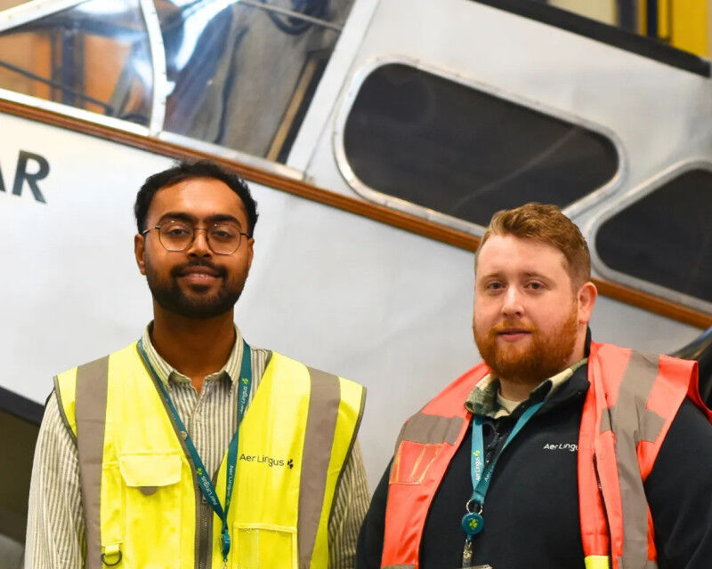 Aer Lingus employees Abdul Khan and Adam Delaney will be the first students to u
